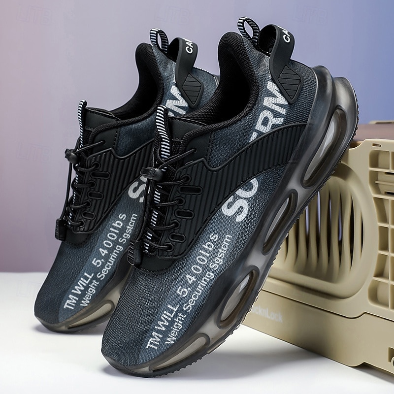 Baskets jaunes de style urbain pour hommes avec semelle à coussin d'air et tige en mesh, chaussures de sport légères et tendance pour la course, la salle de sport et les vêtements décontractés de 2026 ? $42.99 –P17