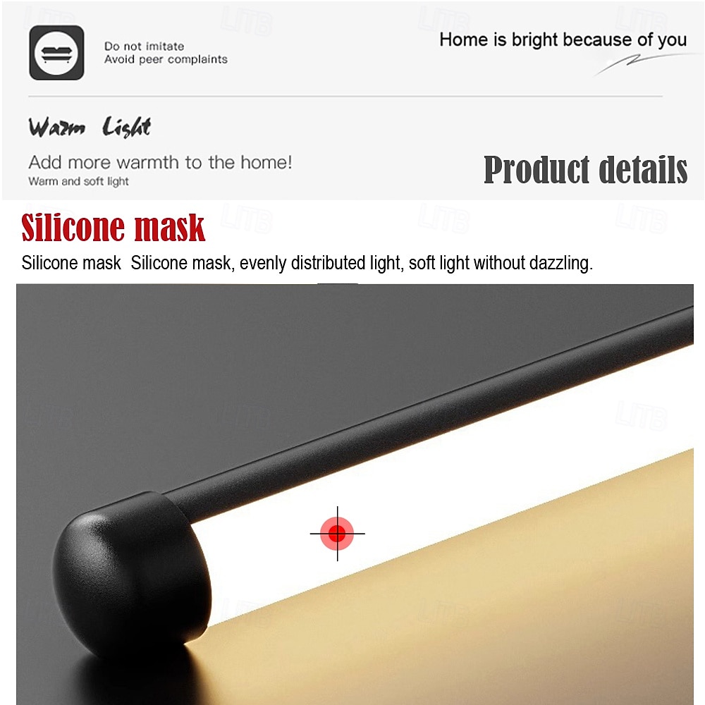 Long Wall Lamp 23.6 in -47.2in  Black and Gold Indoor Metal Wall Lamp Living Room Background Bedroom Bedside Lamp AC2200V AC110V 2026 - $64.99 –P4