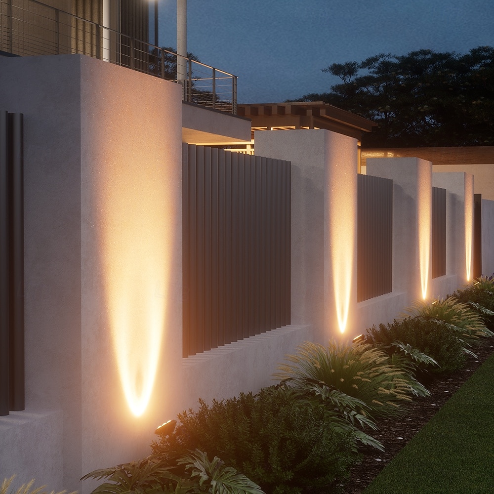 Luces solares para árboles, focos exteriores, apliques impermeables para exteriores, iluminación de patios y jardines, luces solares de atardecer, luces navideñas para el hogar, patio, garaje, césped 2025 - $21.99 –P10