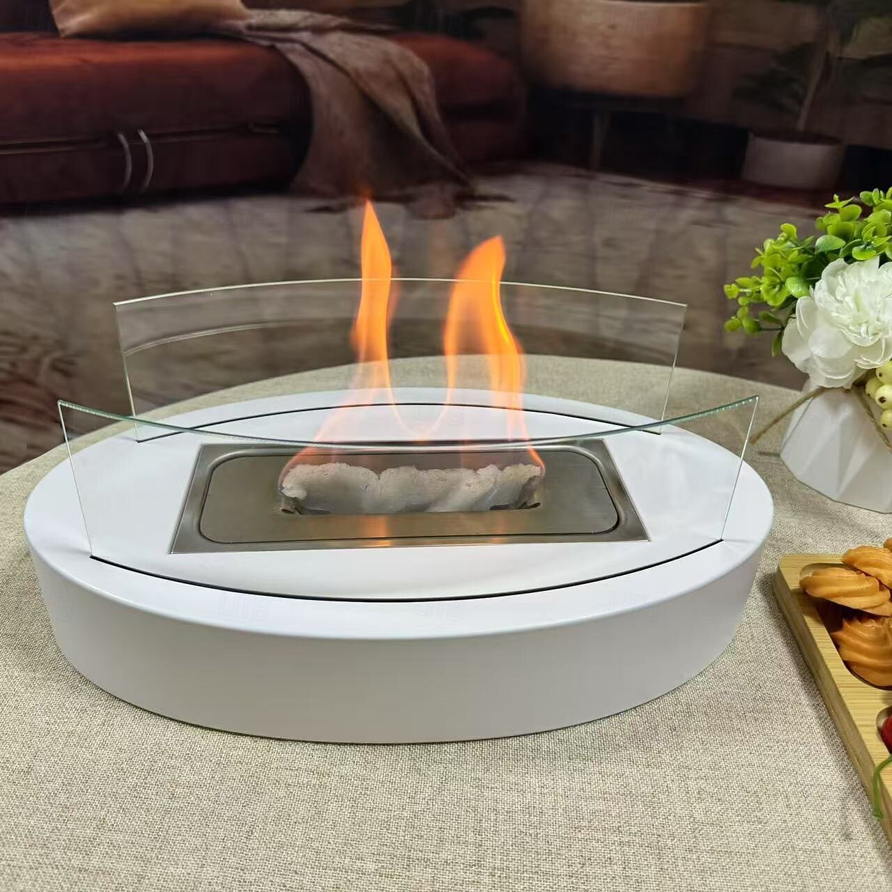 feu de table cheminée de table alcool à friction avec pare-flamme de 2025 ? $75.99 –P18
