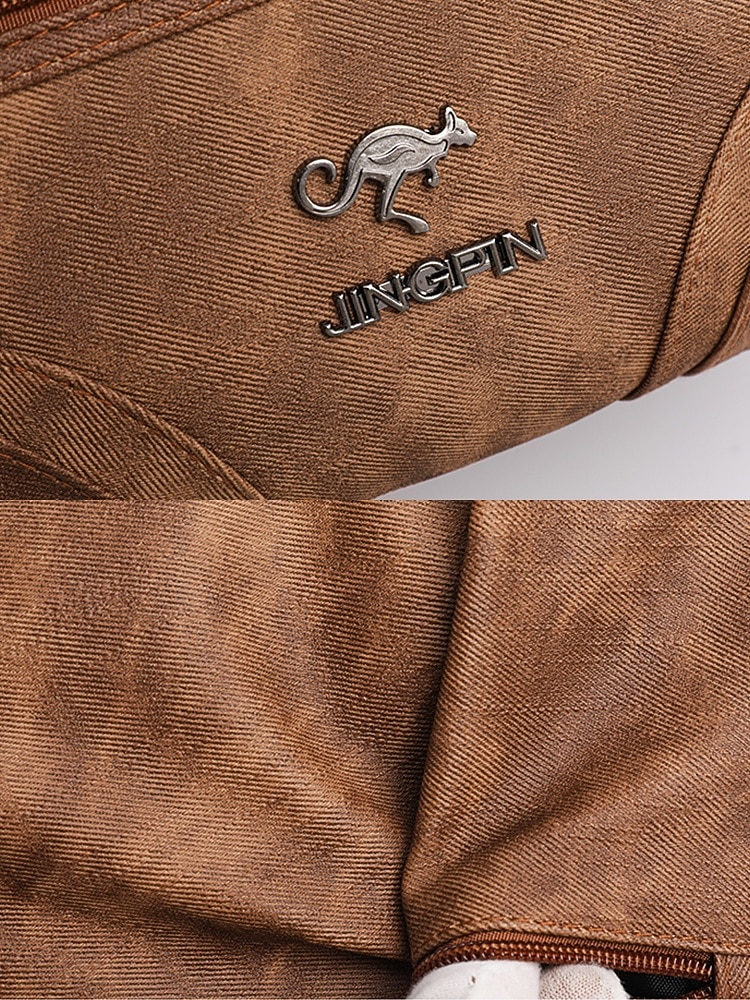 Damväska i brunt konstläder med flera dragkedjefickor, vintage avslappnad axelväska, lätt axelväska för dagligt bruk, resor och shopping 2026 - $26.99 –P7