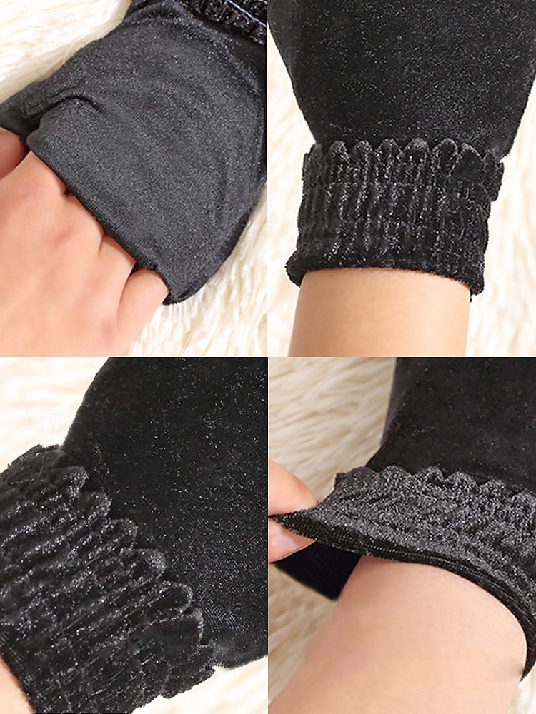 Dámské vánoční sametové rukavice – silné a teplé, měkké na dotek, ideální jako vánoční dárky a zimní módní doplňky 2025 - $9.99 –P7