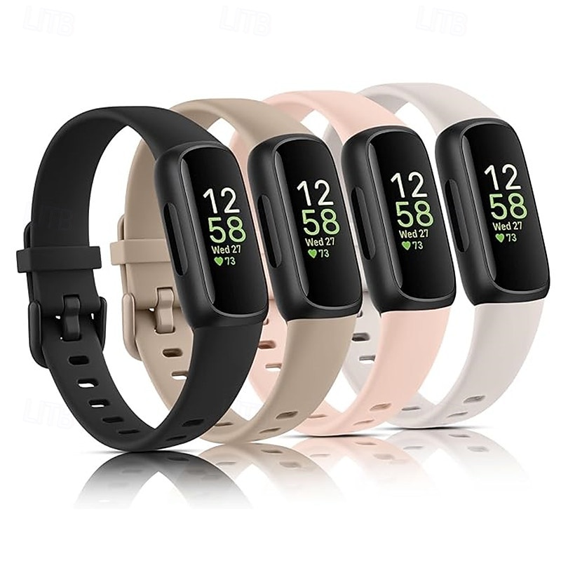 4 pezzi Cinturino intelligente Compatibile con Fitbit Inspire 3 Silicone Orologio intelligente Cinghia Donne Uomini Cinturino Sportivo Sostituzione Polsino del 2026 a $17.99 –P8