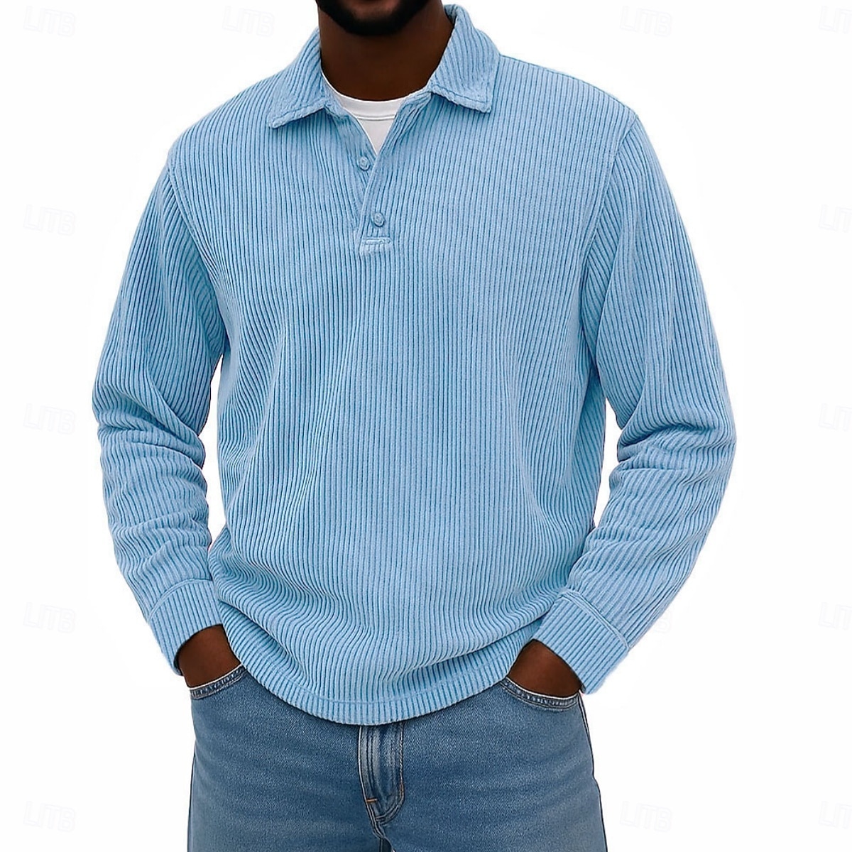 Per uomo Camicia di Velluto a Coste Testurizzato Casuale Sportivo Bavero Manica Lunga Moda Essenziale Tinta unica Bottoni Caldo Autunno & Inverno Vestibilità regolare Nero Blu scuro Blu chiaro Cachi del 2026 a $22.99 –P1