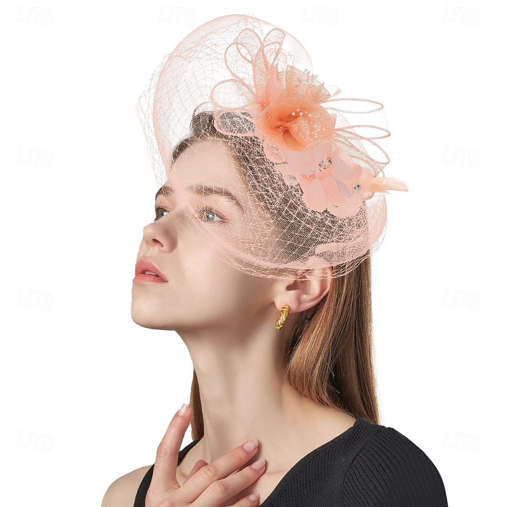 Palarioare Tul Pană Pălărie Nuntă Petrecere ceai Cursă de cai cocktail Elegant Epocă Cu Pene Diadema Articole Pentru Cap 2025 - $14.99 –P3