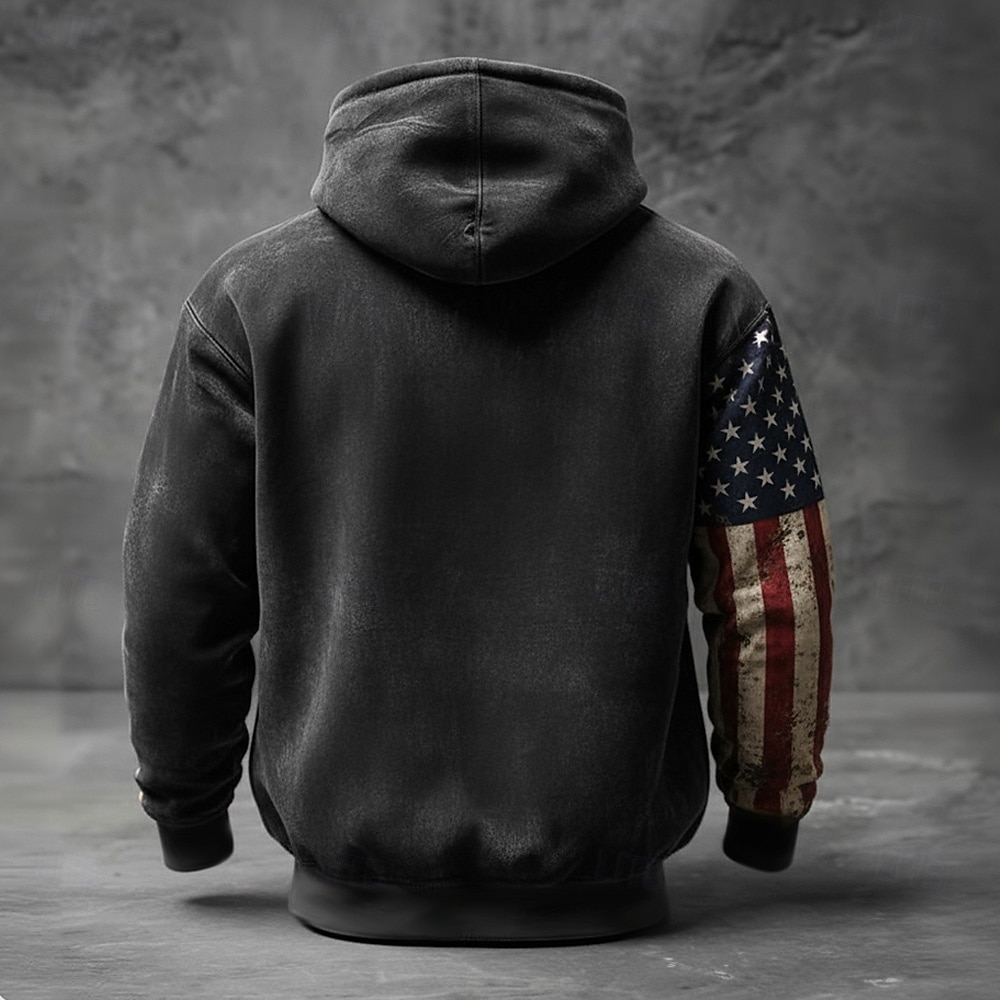 4 juli 2026 250e Memorial Day Mannen Streetwear Graphic Amerikaanse Vlag Crew Neck Lange Mouw Hoodie Sweatshirt Casual Buiten Straat 2026 - $28.99 –P2