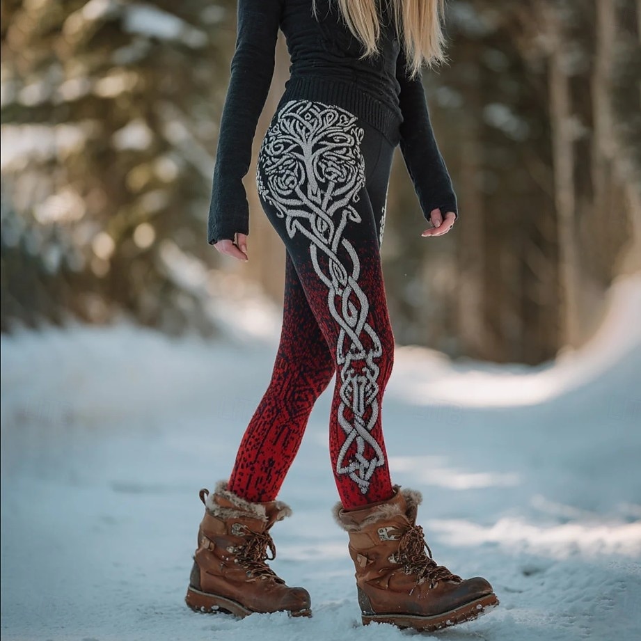 Γυναικείες Leggings Viking Boho Vintage Εθνοτικής Στιλ Πλήρους Μήκους Ψηλή Μέση Γραφικά Αφηρημένα 3D Εκτύπωση Γρήγορης Στεγνώματος Αναπνευστικότητα Μαλακοί Ελαστικοί Επίσημες Διακοπές Κρασιού 2025 - $19.99 –P1