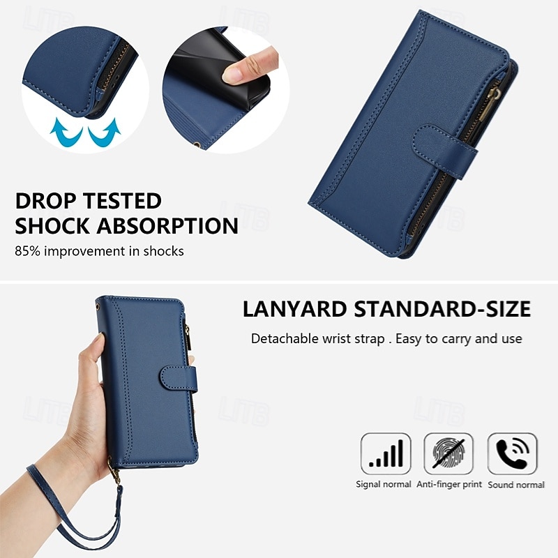 Phone Case For iPhone 17 Pro Max 17 Air 17 16 Pro Max Plus 13 Pro Max Mini Wallet Case Shockproof Retro PU Leather 2026 - $18.99 –P9