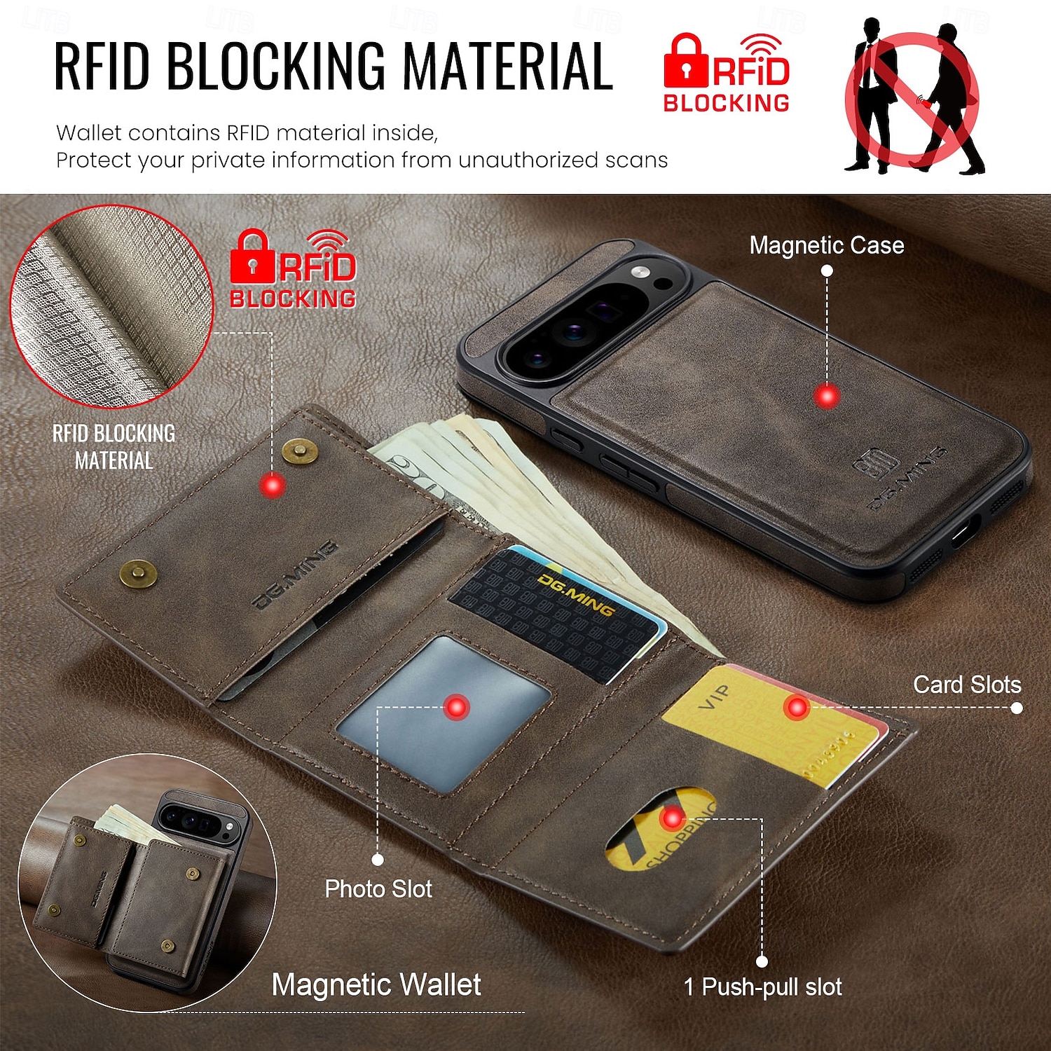 2025年 電話 ケース 用途 グーグル Pixel 10 Pro XL Pixel 10 Pro ピクセル9プロ ピクセル9プロXL Pixel 8 Pro Pixel 8 ピクセル9 バックカバー 耐衝撃 レトロ風 TPU PC PUレザー  コレクション – $19.99 –P5