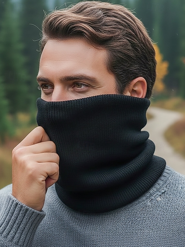 Herren-Winter-Halswärmer, Halstuch, Fleece-gefütterter Thermo-Schlauchschal, gemütliches Weihnachtsgeschenk für Outdoor-Sport, Skifahren und den Alltag 2025 - $11.99 –P2