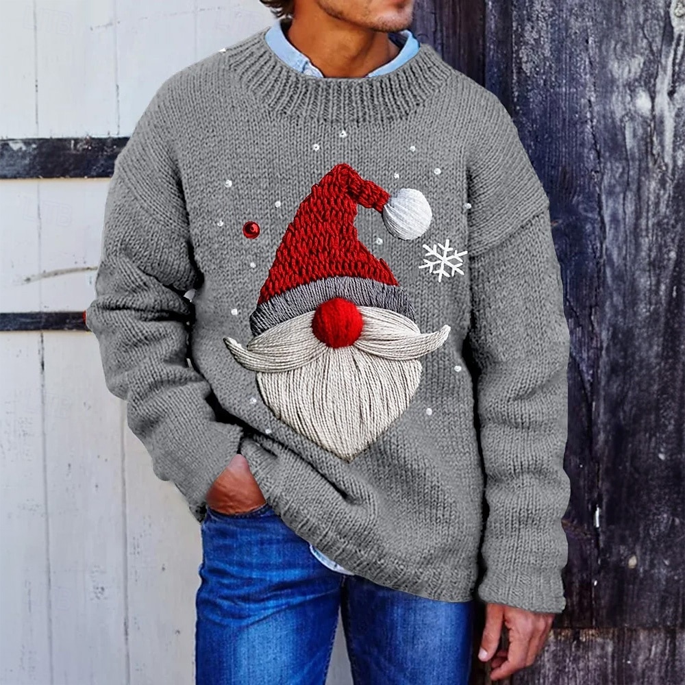 Hässlicher Weihnachtspullover Herren Grafik Pullover Strickware