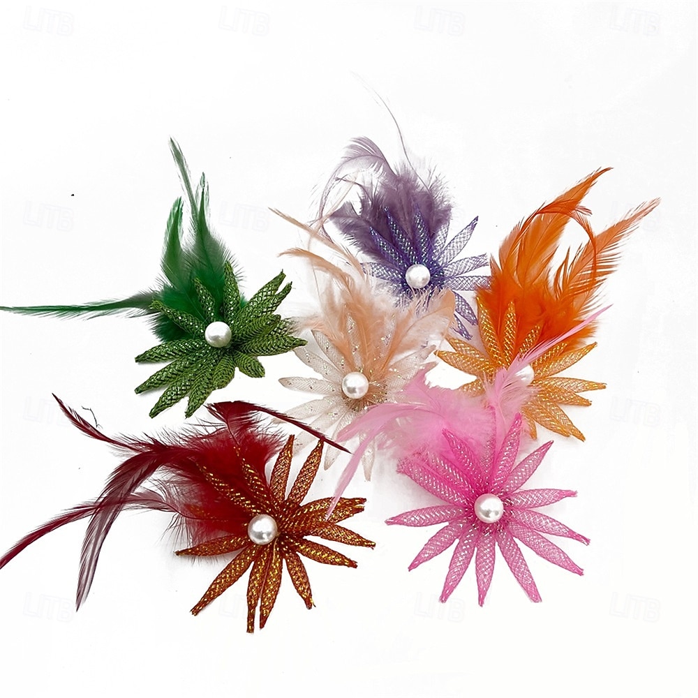 Fascinators Perle Tissu Chapeau Fedora Formel Mariage Noël Fête du thé Course de Chevaux Élégant ancien Avec Plume Casque Couvre-chef de 2026 ? $17.49 –P1