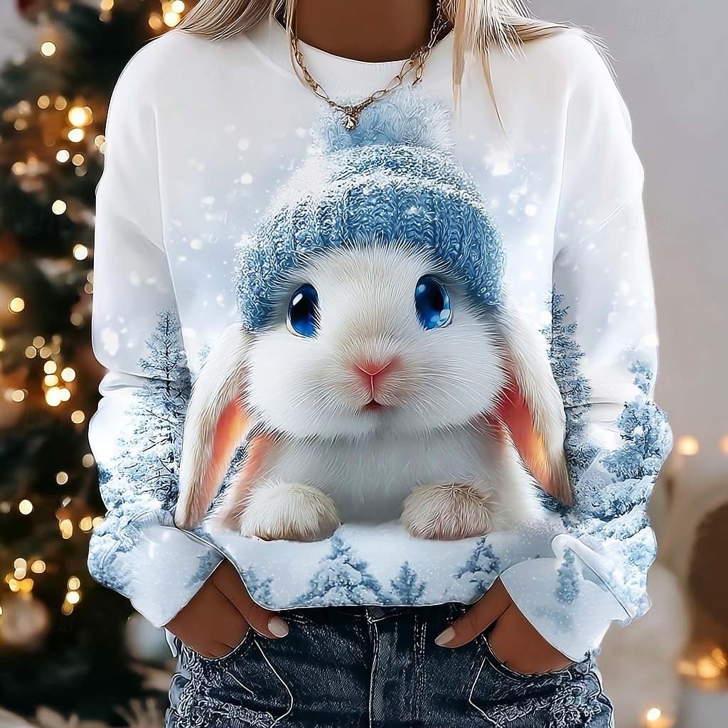 Γυναικεία Φανέλα Γραφικό Ζώο Πέις Λάιν Καθημερινή Μακρύ Μανίκι Κρουαζέ Στρογγυλό Λαιμό Κανονικά Tops Στριτ Καθημερινότητα Καθημερινά Εκτύπωση Ροζ Μπλε Μωβ Πράσινο Άνοιξη Φθινόπωρο Χειμώνα 2026 - $27.99 –P1