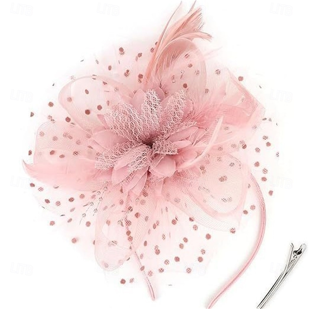 Fascinators Fabric Feathers Fedora Hat Wedding Tea Party Horse Race Cocktail Elegant Vintage With Feather Headpiece Headwear 2026 - $16.49 –P6
