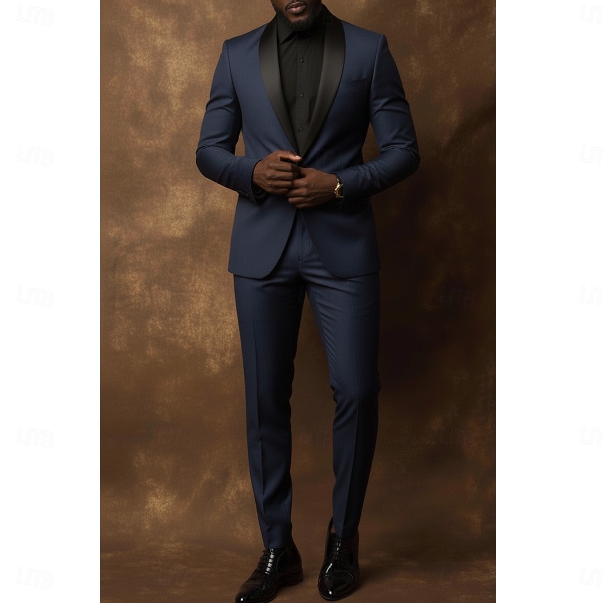 Uomo Abiti da lavoro Casuale Feste Nero Borgogna Primavera, Autunno, Inverno, Estate Tuta Bavero sciallato Formale Tinta unita Vestibilità standard 2 pezzi Monopetto a un bottone del 2026 a $109.99 –P4