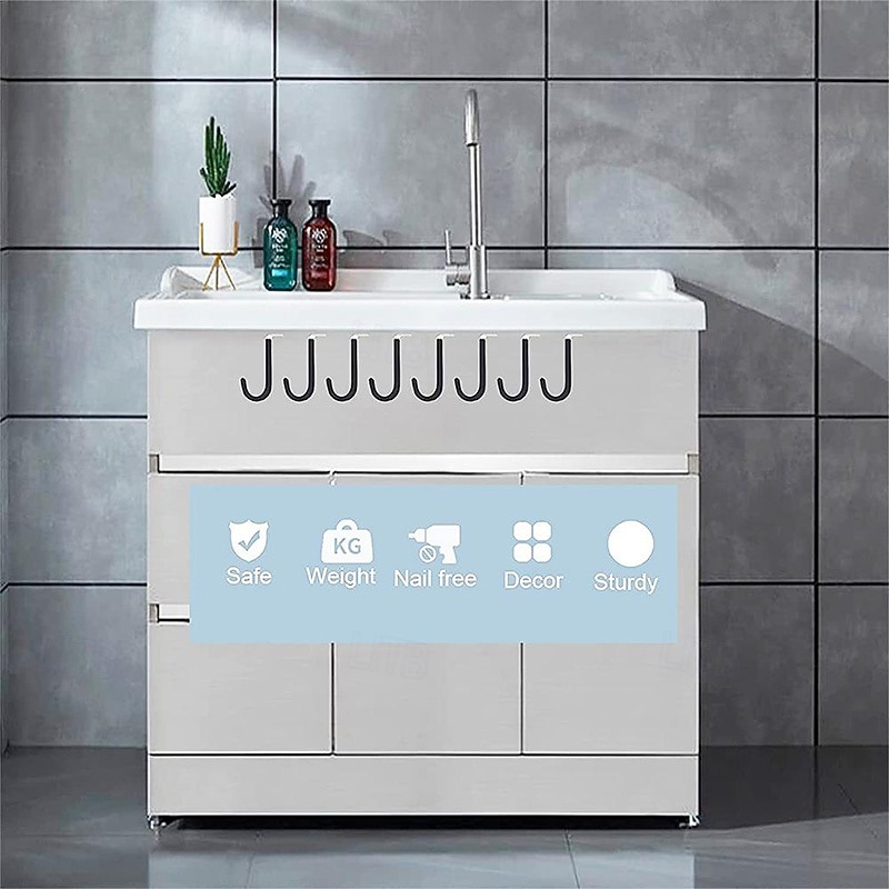 6 ks háčků na dveře, pogumované háčky na zadní dveře bez vrtání, nestopující ramínka na oblečení a klobouky do koupelny, ložnice, kuchyně a kanceláře 2026 - $17.99 –P6