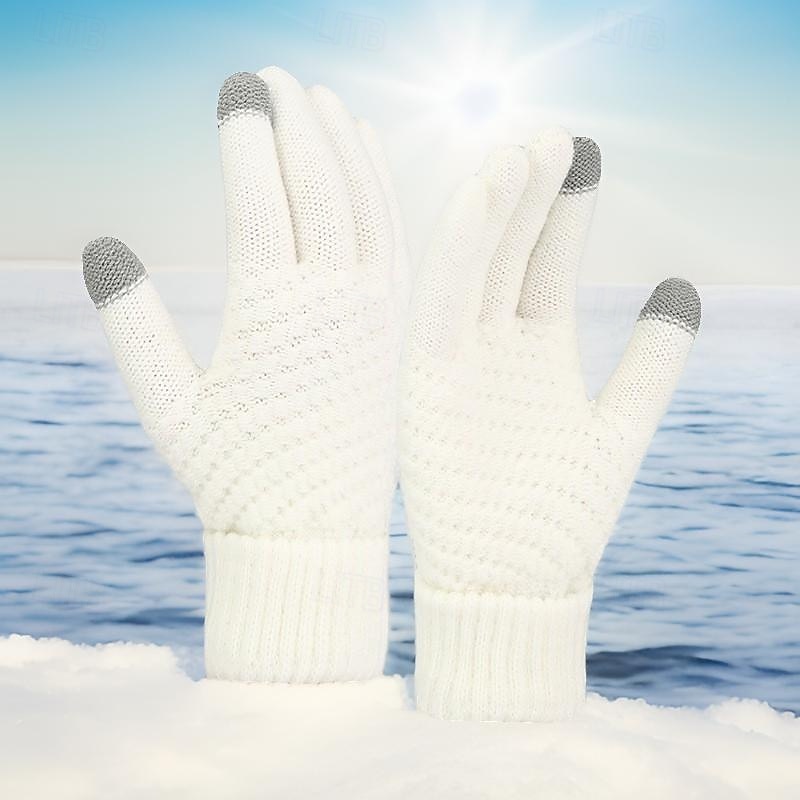 Męskie 1 para Czubki palców Rękawiczki zimowe Dziane rękawiczki Rękawiczki bez palców Moda Nowoczesny Rękawiczki Keep Warm Dzierganie Kolorowy blok Jesień Czarny Biały Żółty Rumiany róż 2026 - $9.49 –P5