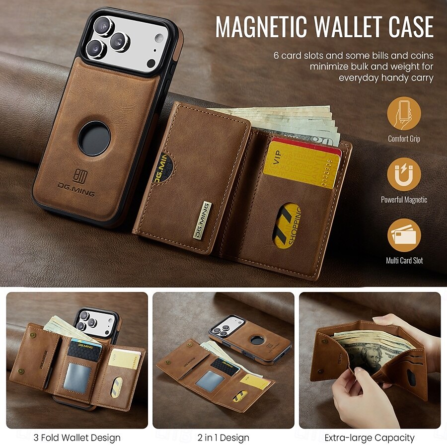 телефон Кейс для Назначение iPhone 17 Pro Max i16 15 14 Pro Max Plus 13 Pro Max Кейс на заднюю панель Защита от удара Ретро ТПУ ПК Кожа PU 2025 - $19.99 –P2