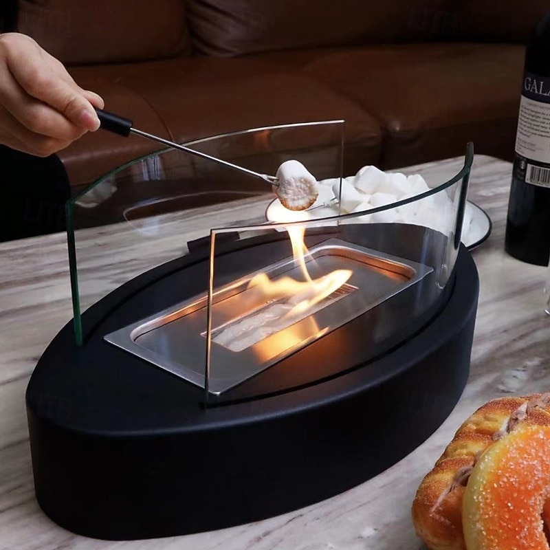 feu de table cheminée de table alcool à friction avec pare-flamme de 2025 ? $75.99 –P4