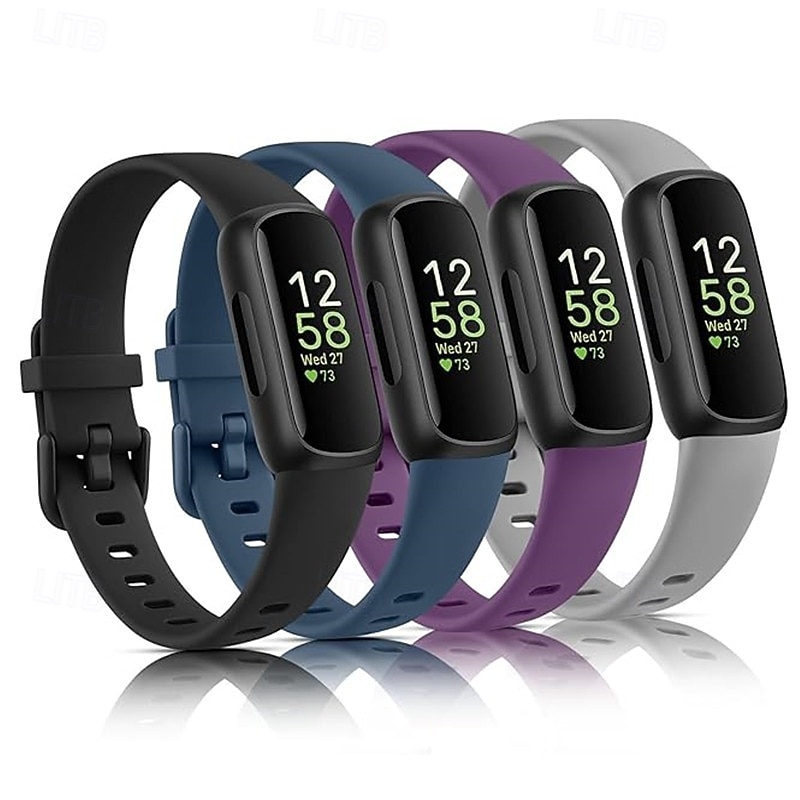 4 pezzi Cinturino intelligente Compatibile con Fitbit Inspire 3 Silicone Orologio intelligente Cinghia Donne Uomini Cinturino Sportivo Sostituzione Polsino del 2026 a $17.99 –P3