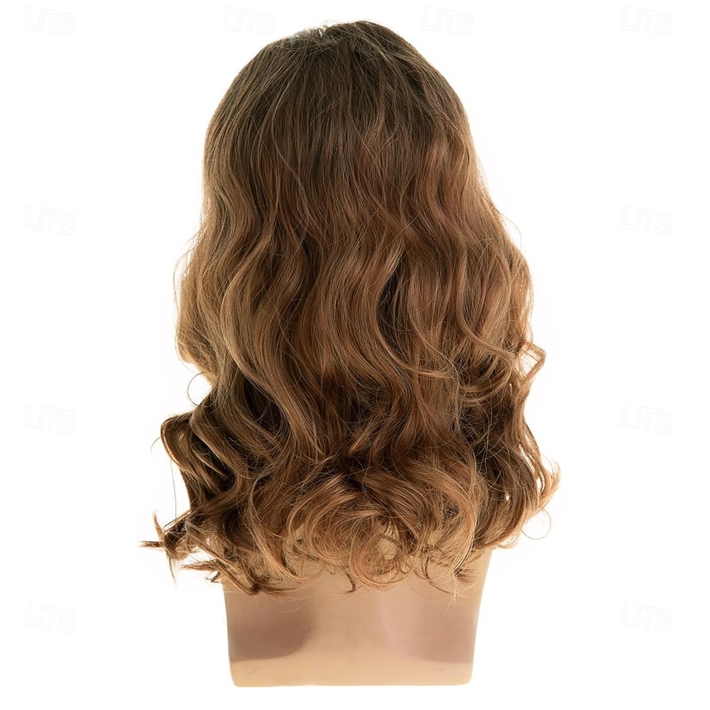 hosszú, hullámos, barna parókák férfiaknak szintetikus, hőálló cosplay halloweeni jelmez paróka világosbarna 2026 - $23.99 –P3