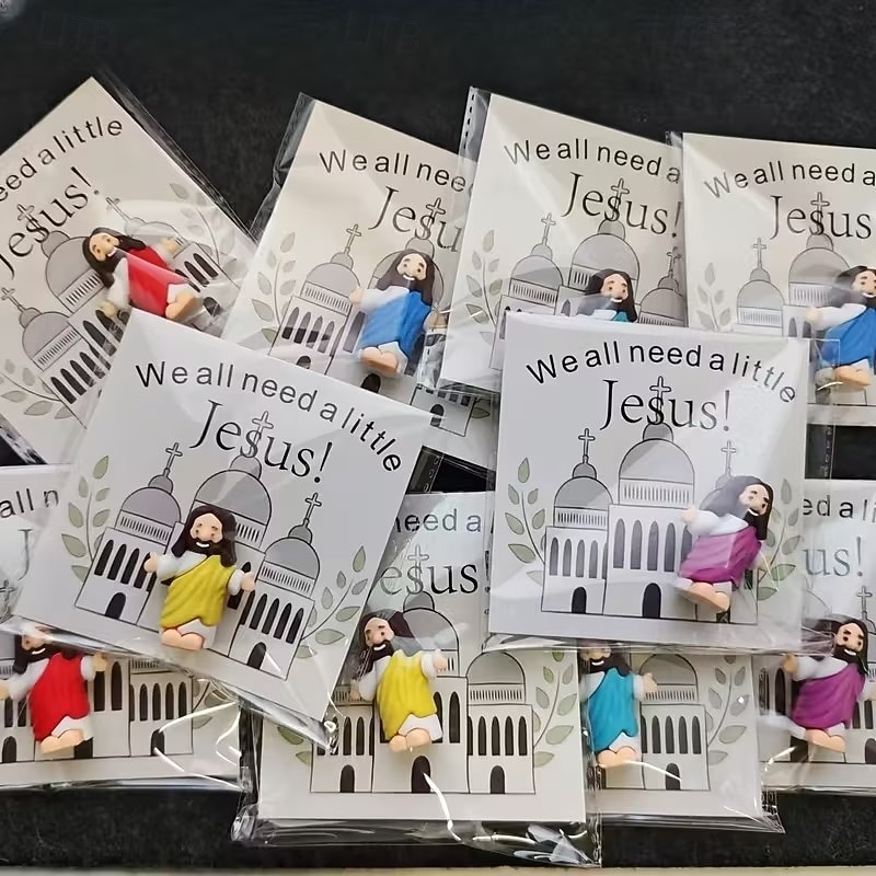 20 biglietti d'auguri tascabili con Gesù per Pasqua, inserti per biglietti d'auguri - mini figure di Gesù, scuola, religiosi, bomboniere per feste di Natale, regalo artigianale, biglietti d'auguri del 2026 a $29.99 –P1