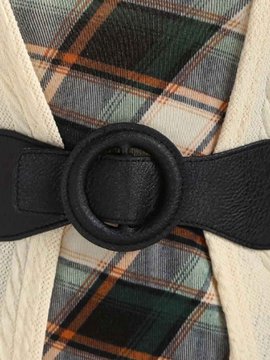 Γυναικεία Πουλόβερ Φόρεμα πουλόβερ Καθημερινό Μαλακή Μονόχρωμες Κοτλέ Στρογγυλή Ψηλή Λαιμόκοψη Κουρελού Πλεκτό Στάμπα Μακρυμάνικο Μακριές μπλούζες Πλέκω ΕΞΩΤΕΡΙΚΟΥ ΧΩΡΟΥ Καθημερινά Σαββατοκύριακο 2026 - $67.99 –P7