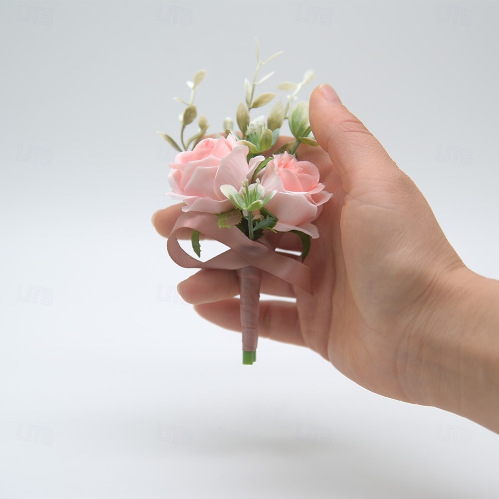Bröllop handled blommor Handleds Corsage Bröllop / Fest Band Blomstil 2026 - $17.49 –P5