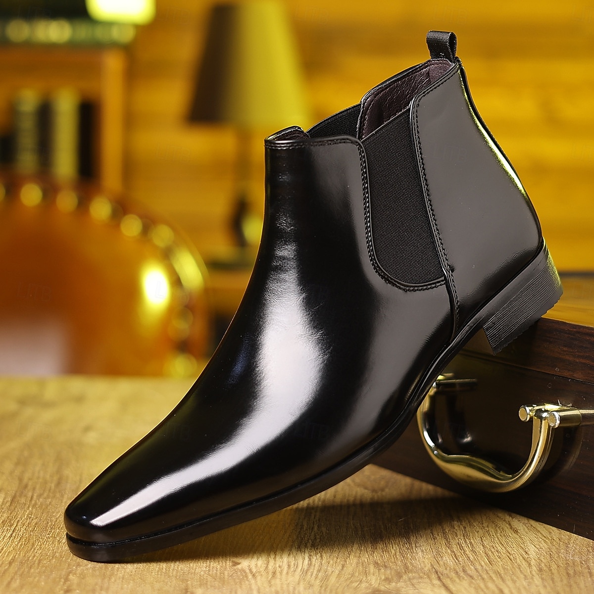 Homme Bottes Bottes Chelsea Marche Cuir PU Confortable Antidérapant Bottines Mocassin Bande Élastique Brun claire Brun foncé Noir Été Printemps Automne de 2025 ? $42.99 –P9