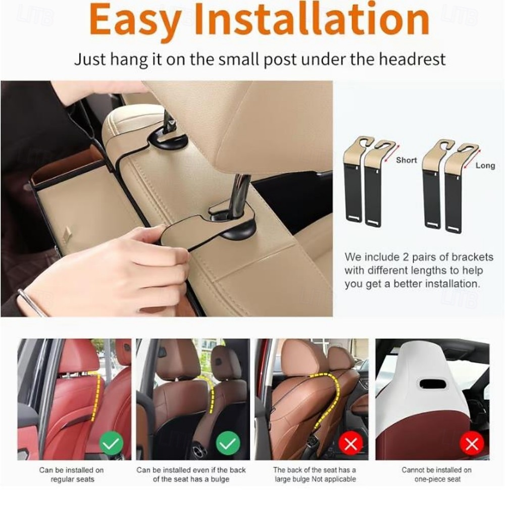 3-in-1 Car Backseat Organizer with Tissue Box & Cup Holder Multifunctional Storage Bag for Vehicle Seat, Keep Your Car Neat and Tidy 2025 - $15.99 –P6