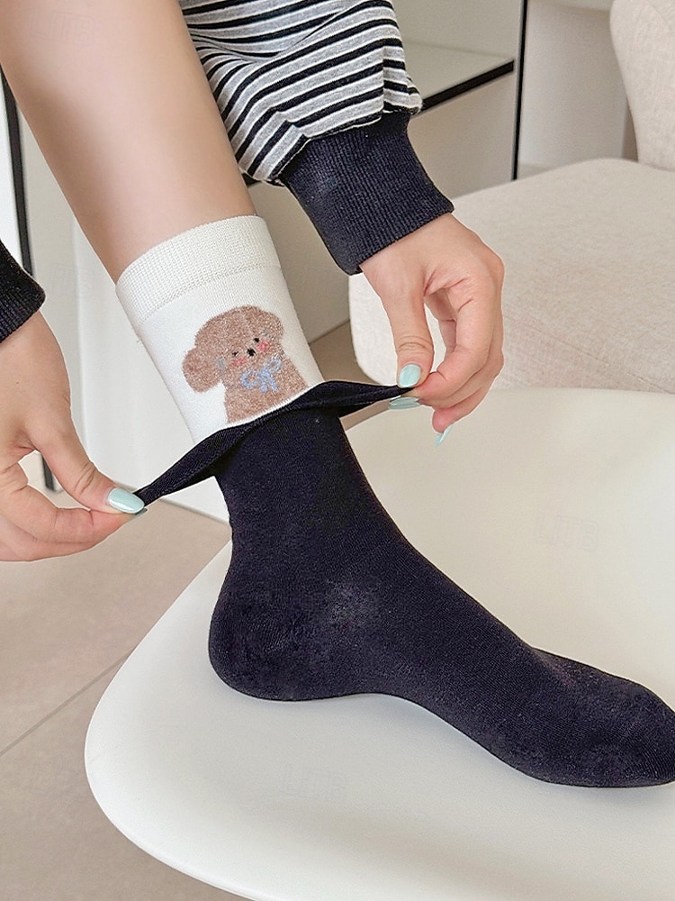 גרבי כותנה לנשים - עיצובים רקומים של חתול כלב חמוד עם חיות, רכים ונוחים, מושלמים ללבוש יומיומי ולפעילויות יומיומיות 2026 - $9.99 –P3