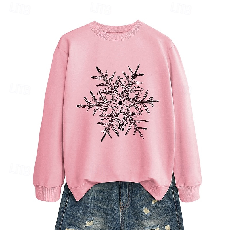 joulu Naisten Pusero Vapaa-ajan topit Pitkähihainen Topit Urheilu- ja treenivaatteet Kuvitettu Puuvilla Pehmeä Juhla Loma Urheiluasut Urheiluvaatteet Musta Valkoinen Keltainen 2025 - $25.99 –P13