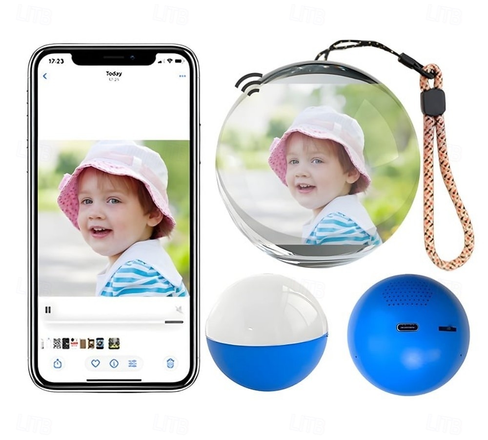 Vánoční dárková ozdoba z magické křišťálové koule, držte dýchající vzpomínky v ruce, 2,7palcový sférický video přehrávač, nahrávatelná videa &fotografie z počítače &personalizovaný dárek pro chytrý 2026 - $76.99 –P10