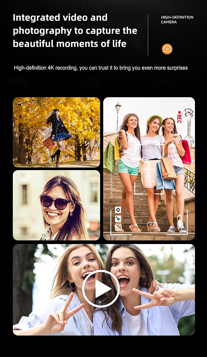 Cameră digitală HD 4K pentru studenți cu un ecran IPS de 2.8 inci pentru fotografii și videoclipuri portabile design elegant. Cadou de Ziua Îndrăgostiților 2026 - $83.99 –P6