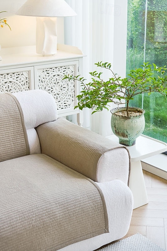 Poszewka na poduszkę na sofę w stylu nordyckim, całoroczny pokrowiec z bawełny, nowoczesna minimalistyczna antypoślizgowa podkładka na sofę, ochraniacz na sofę do salonu 2026 - $41.99 –P16