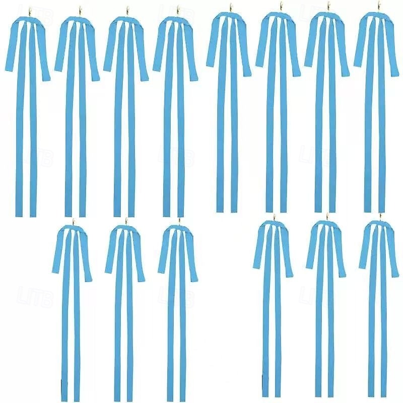 6 stk. store fløyelssløyfer til julepynt – elegant hengende julepynt med gullring til juletre, krans og girlander – ingen strøm nødvendig, enkel å henge opp, perfekt til feriehuset, festen eller 2025 - $15.49 –P7