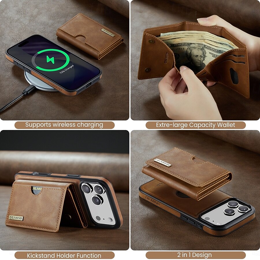 телефон Кейс для Назначение iPhone 17 Pro Max i16 15 14 Pro Max Plus 13 Pro Max Кейс на заднюю панель Защита от удара Ретро ТПУ ПК Кожа PU 2025 - $19.99 –P7