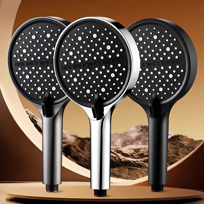 Stor panel 7 lägen handhållet duschmunstycke högtryck vattenbesparande spraymunstycken stort flöde massage badrumsduschmunstycke för hemmabruk badrumsduschtillbehör 2026 - $16.99 –P2