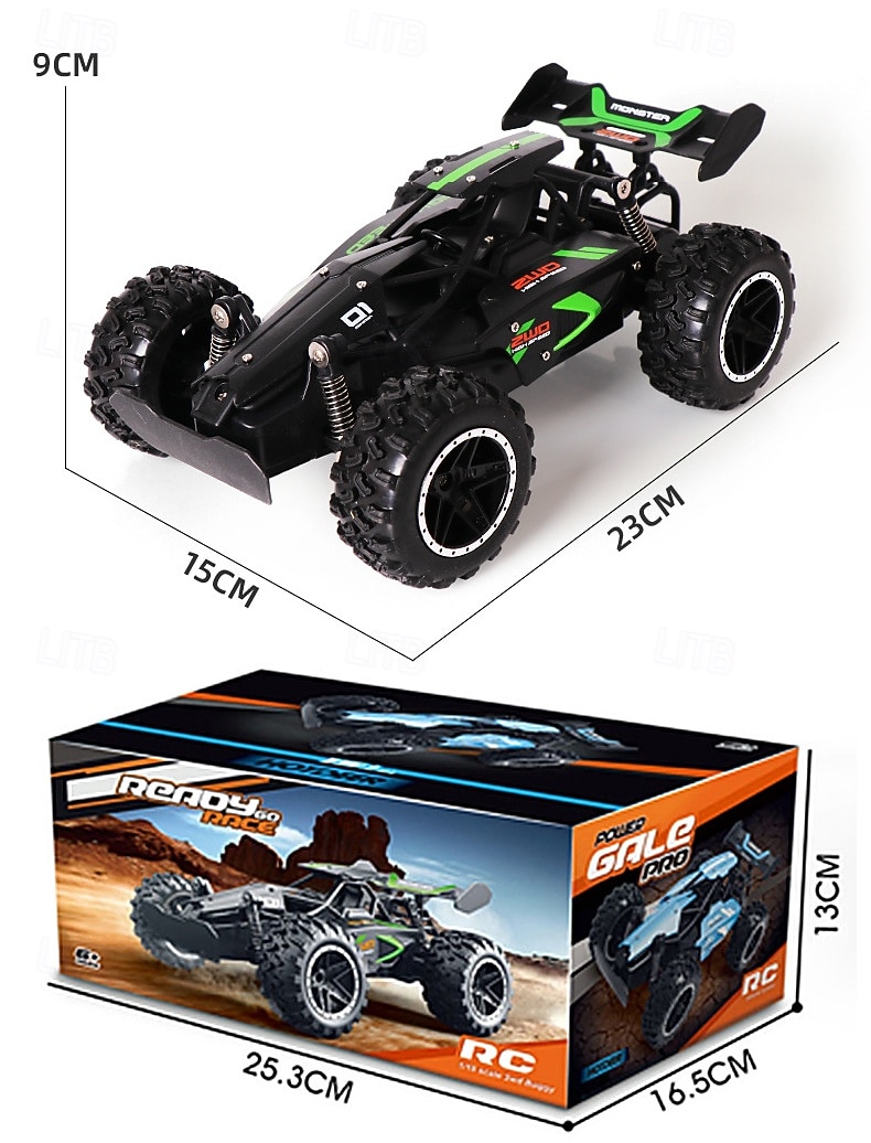 Высокоскоростной радиоуправляемый монстр-трак - масштаб 1:18 2,4 ГГц радиоуправляемый внедорожник с перезаряжаемой батареей - Внедорожное транспортное средство для детей Рождественский подарок 2025 - $68.99 –P3