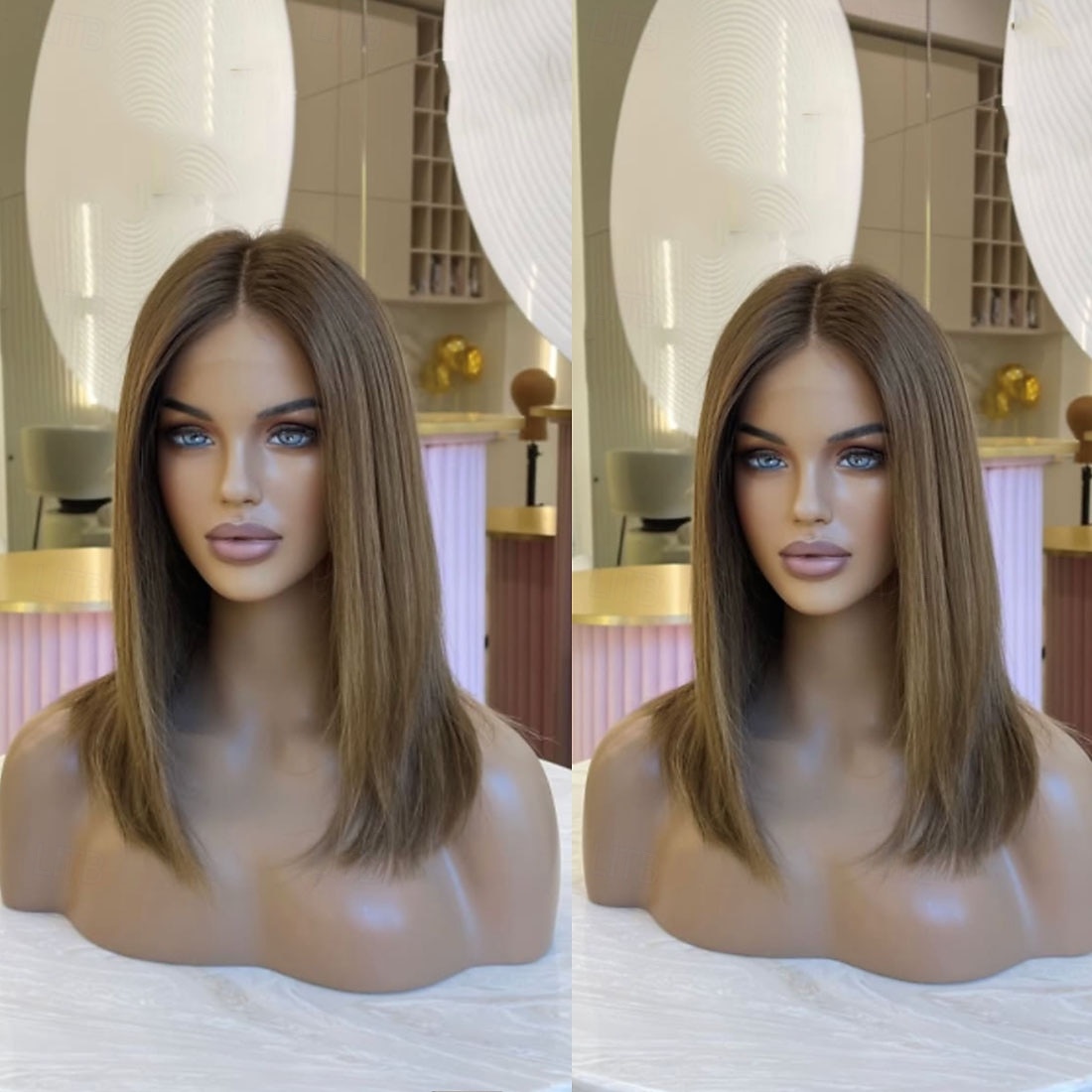 Peluca Cabello humano remy Cierre 5x5 Cierre 4x13 Cabello Brasileño Recto Marrón Castaño rojizo Bob corto Mujer Densidad 130% 150% Cabello Ombre Pelo reflectante / balayage Entradas Naturales Sin cola 2025 - $333.19 –P2