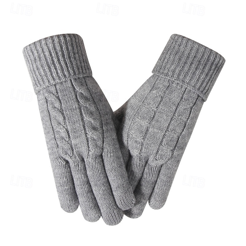 Per donna 1 Paio Interi / Invernali / Guanti lavorati a maglia Streetwear / All'aperto Guanti - Semplice Dita intere / Stampato del 2026 a $19.49 –P5