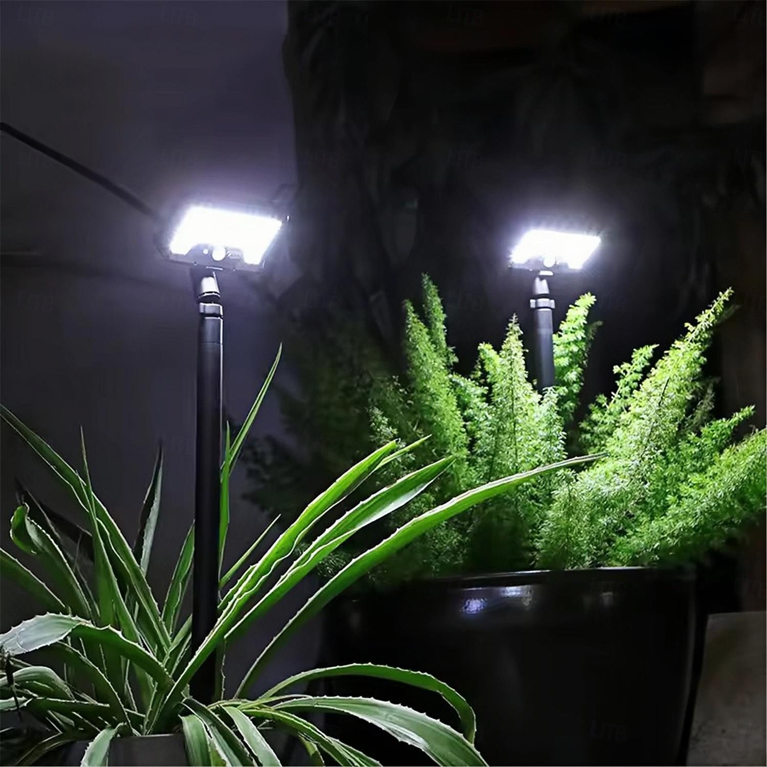 92led Tri Color Switching Solar Lawn Light Motion Sensor Channel Light Usb Power Supply Adjustable Angle Garden Courtyard Lighting  1PC 2025 - $35.99 –P5