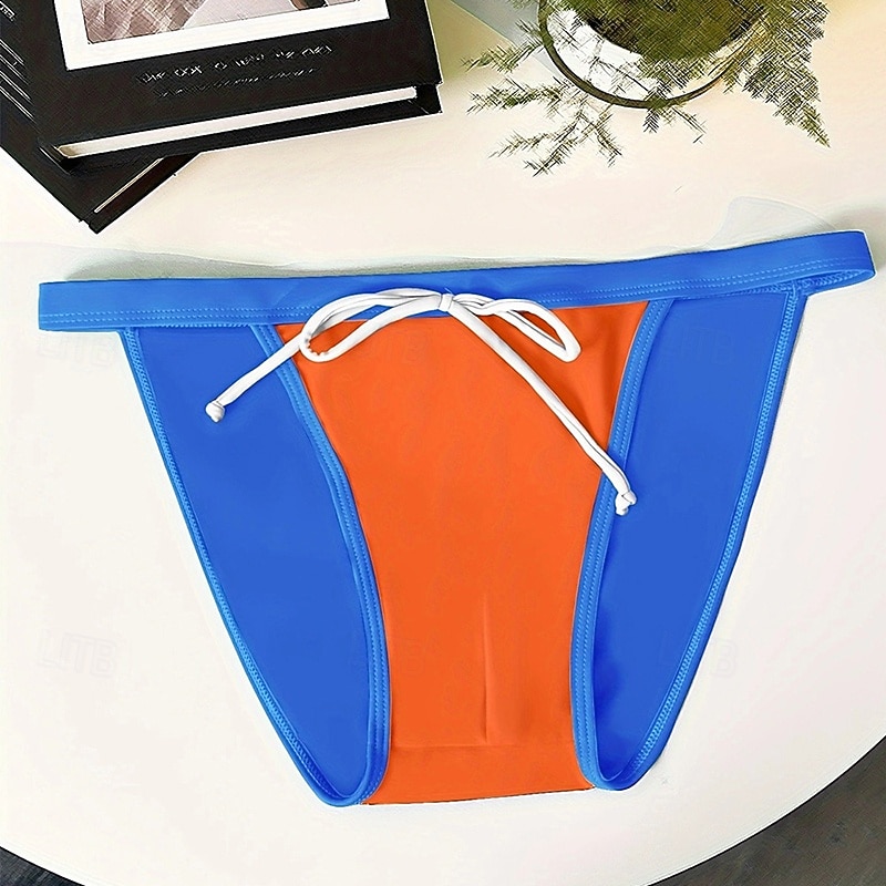 Férfi Úszótanga Fehérnemű Boxer fazonú fürdőnadrágok Kollázs Zsinór Rugalmas Légáteresztő Alsók Szörfözés Bikini Búvárkodás Nyár 2026 - $11.49 –P3