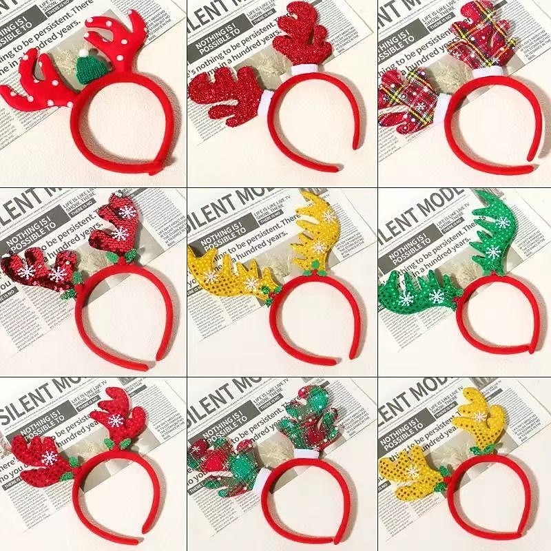 12pcs Christmas Festive Hair Accessories Set – Colorful and Cute Headbands, Random Styles, Perfect for Holiday Parties 2025 - $25.99 –P3