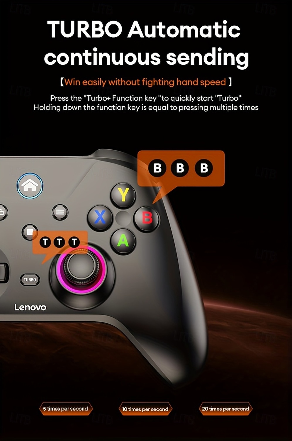 Беспроводной игровой контроллер Lenovo S02 отлично совместим с несколькими платформами, обеспечивает высокоточное управление, портативный, удобный дизайн, стильный внешний вид, подходит для игр на ПК, 2026 - $43.99 –P4