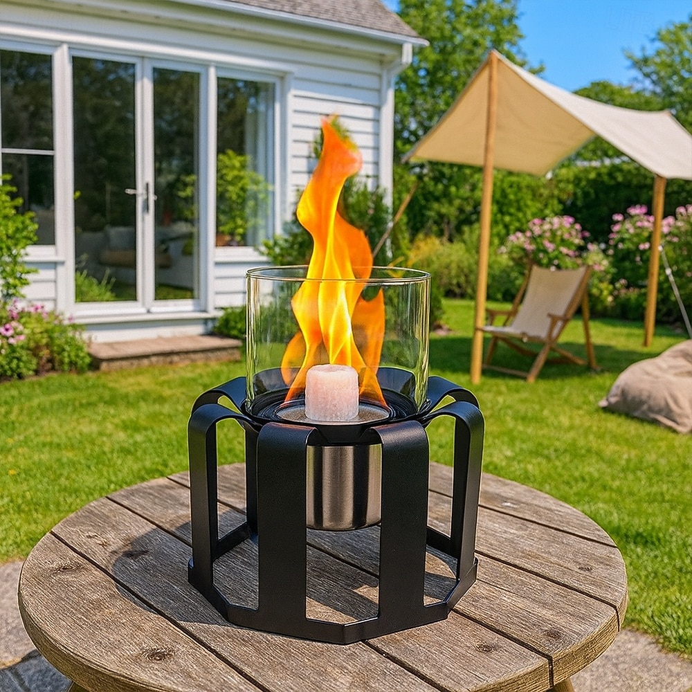 2026年 キャンプ用のガラステーブルとリモコン付きの卓上ファイヤーピット屋外ファイヤーピット  コレクション – $49.99 –P2
