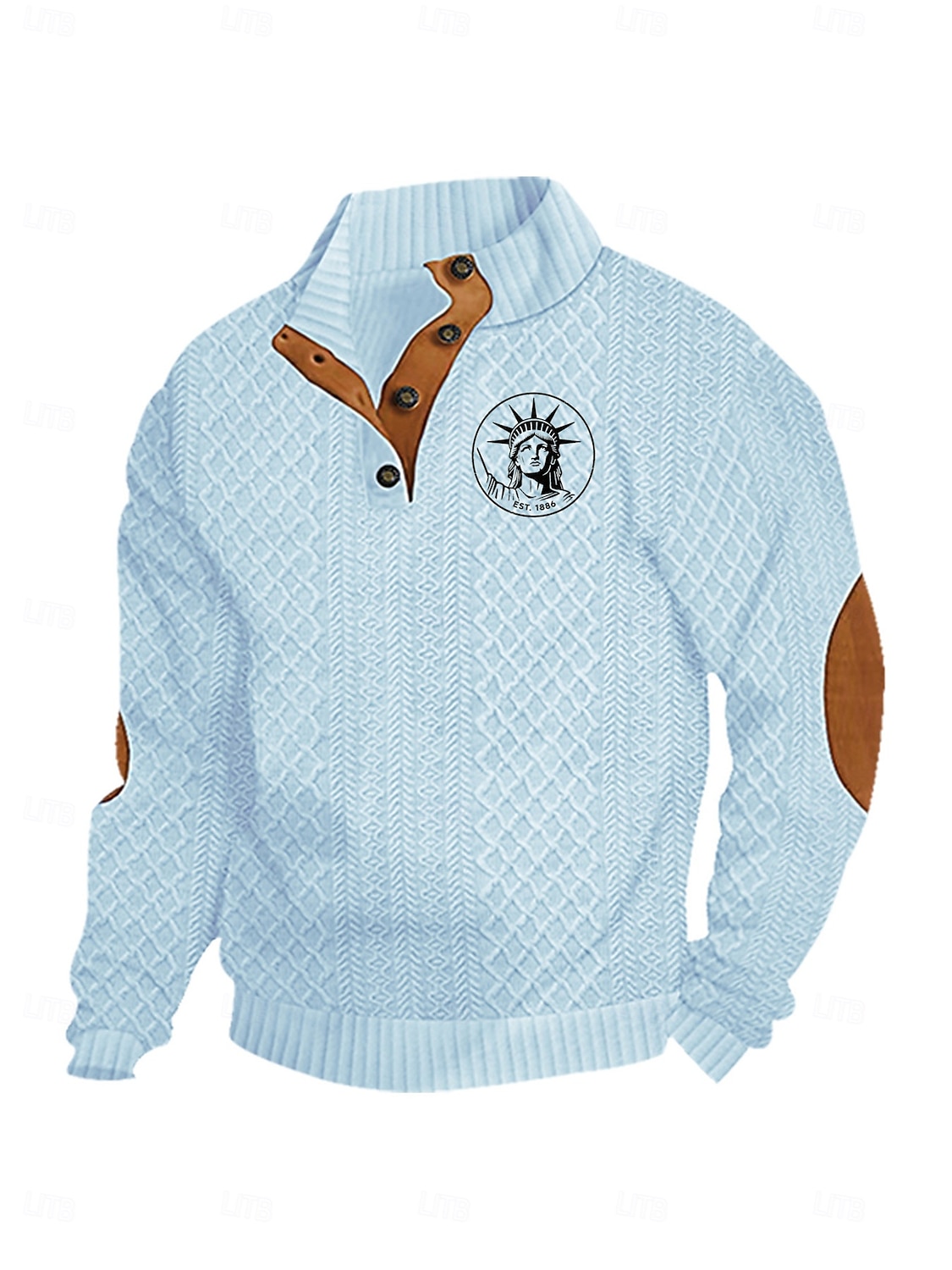Hombre Sudadera Negro Blanco Vino Verde Ejército Azul Marino Cuello Mao Graphic Jacquard Retazos Diario Festivos Noche Poliéster Ropa de calle Casual Otoño Invierno Ropa Sudaderas con capucha 2026 - $27.99 –P10