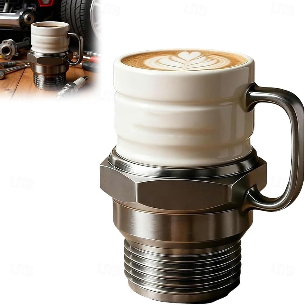 Spark Plug Mug, 12oz Novelty Funny Tea Cup with Engine Sparks Plugs Design and Heat-Insulated Handle, Unique Gift for Mechanics, Engineers, Gearheads & Car Enthusiasts 2026 - $27.99 –P2