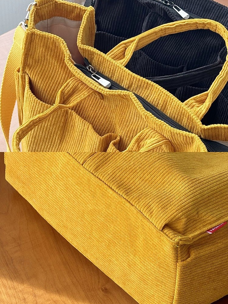 Dammanchesterväska med flera fickor, avslappnad vintage-axelväska, axelväska med stor kapacitet för dagligt bruk, arbete, resor och shopping 2026 - $24.99 –P9