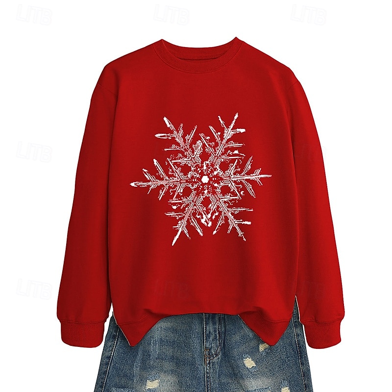 joulu Naisten Pusero Vapaa-ajan topit Pitkähihainen Topit Urheilu- ja treenivaatteet Kuvitettu Puuvilla Pehmeä Juhla Loma Urheiluasut Urheiluvaatteet Musta Valkoinen Keltainen 2025 - $25.99 –P8